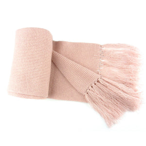 Pink Cashmere carf with Tassels
