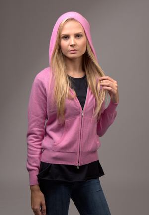 Cashmere zip hoodie women's deals