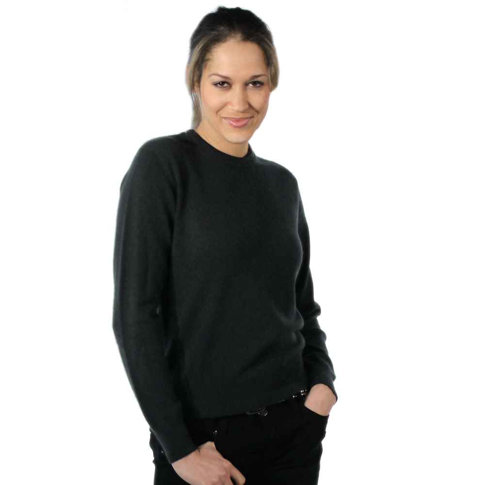 Ladies round 2025 neck jumper