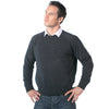 men's crew neck cashmere sweaters charcoal