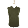 men's v neck cashmere slipover rural green