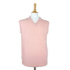 men's cashmere slipover in seashell pink