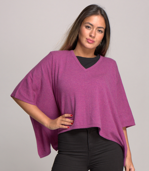 v neck cashmere poncho potpourri