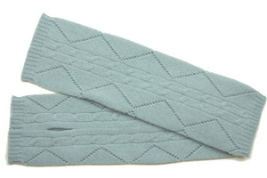 cashmere wristwarmers duck egg