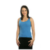 women's cashmere ribbed top slate blue