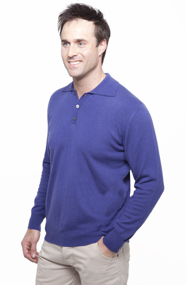 Men's cashmere polo shirts store