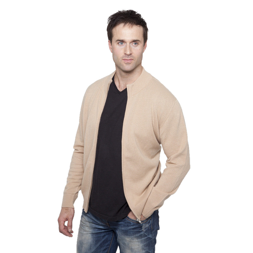 Men s Zip Up Cashmere Cardigans I Love Cashmere