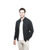 men's zip up cashmere cardigan charcoal