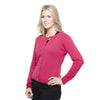 rolled edge cashmere cardigans crimson