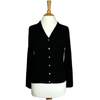 ladies v neck cashmere cardigan black