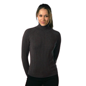 Polo Neck Cashmere Jumpers Charcoal