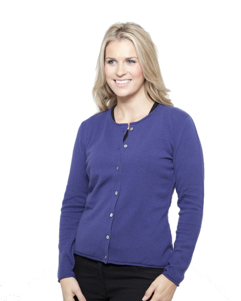 Women's Rolled Edge Cashmere Cardigan – I Love Cashmere