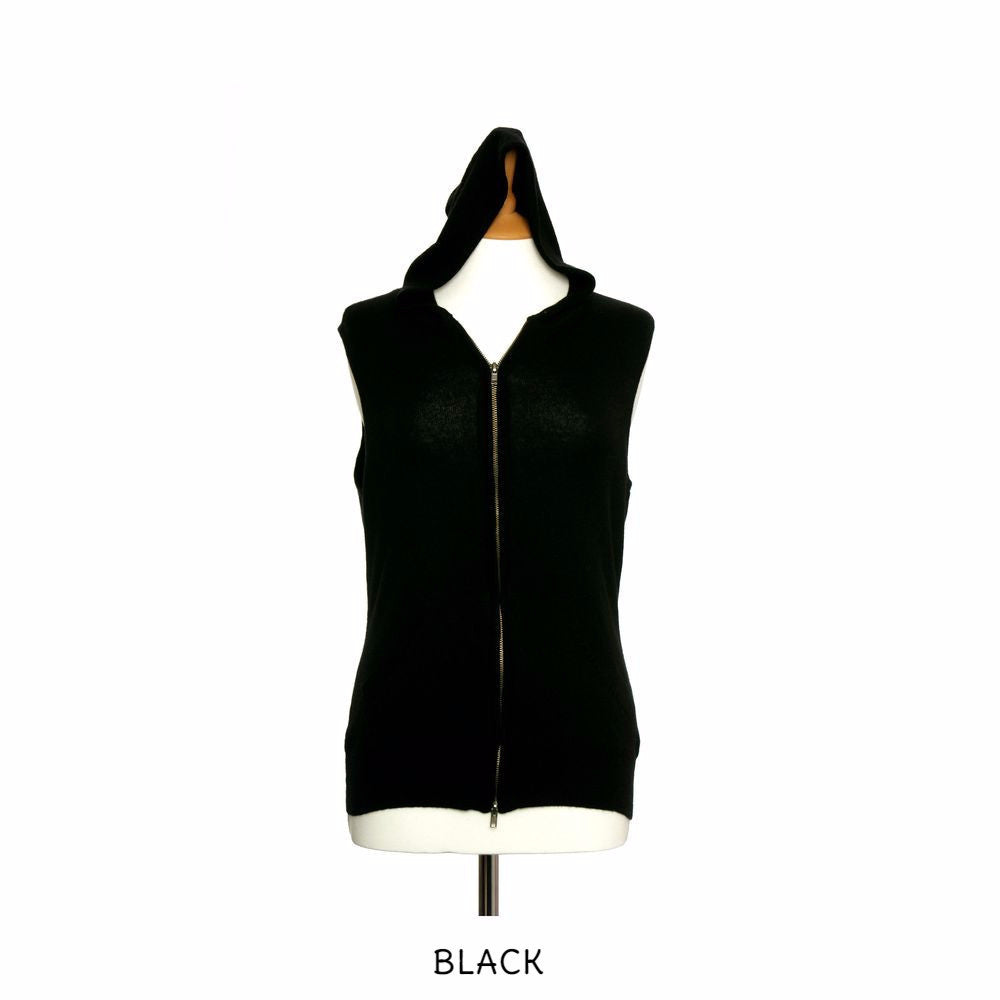 Sleeveless Cashmere Hoody I Love Cashmere