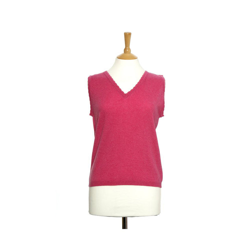 women's v neck vest top red admiral