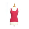 women's ribbed vest top pink
