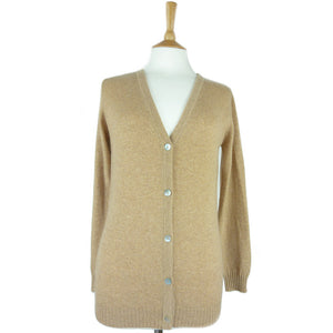 Women's Longer Length Cashmere Cardigans Vicuna