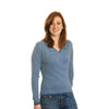 women's striped cashmere sweater blue